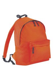 Beechfield Childrens Junior Big Boys Fashion Backpack Bags/Rucksack/School (Pack of 2) (Orange/ Graphite Grey) (One Size) - Orange/ Graphite Grey