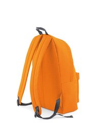 Beechfield Childrens Junior Big Boys Fashion Backpack Bags/Rucksack/School (Pack of 2) (Orange/ Graphite Grey) (One Size)