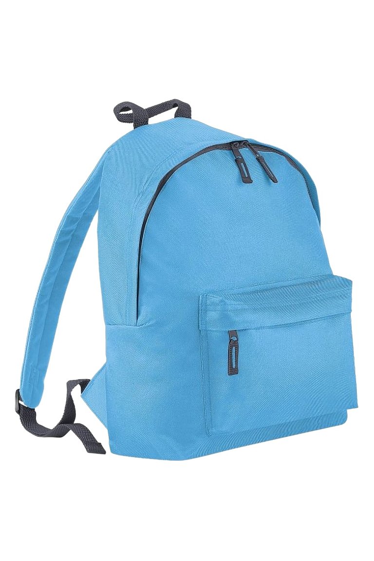 Beechfield Childrens Junior Big Boys Fashion Backpack Bags/Rucksack/School (Pack of 2) (Surf Blue/ Graphite grey) (One Size) - Surf Blue/ Graphite grey