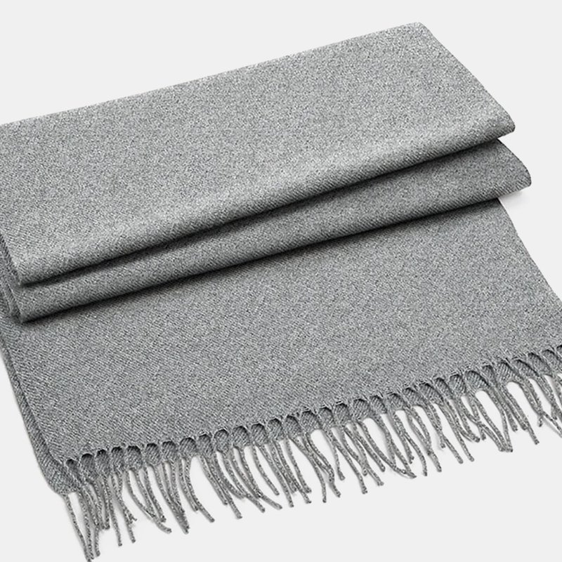 Beechfield Classic Woven Scarf (heather Gray) In Grey