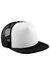 Beechfield Junior Vintage Snapback Mesh Trucker Cap / Headwear (Black/White) - Black/White