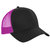 Beechfield Mens Half Mesh Trucker Cap/Headwear (Black/Fuchsia) - Black/Fuchsia
