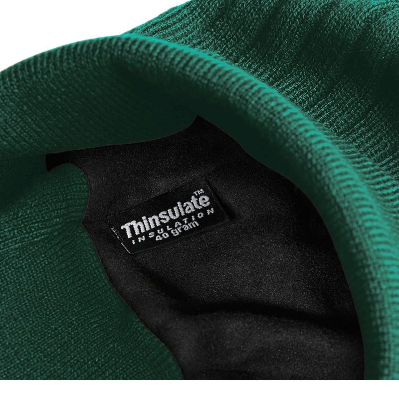 Shop Beechfield Thinsulate™ Thermal Winter / Ski Beanie Hat (bottle Green)