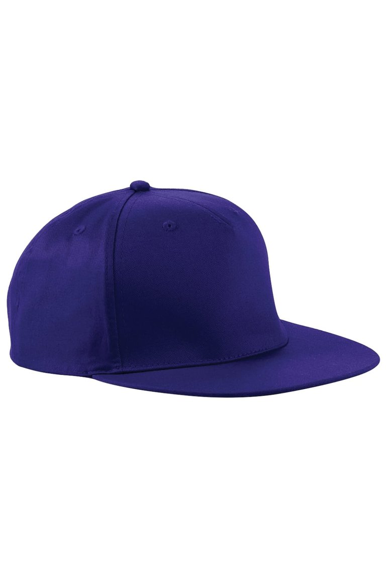 Beechfield Unisex 5 Panel Retro Rapper Cap (Pack of 2) (Purple) - Purple