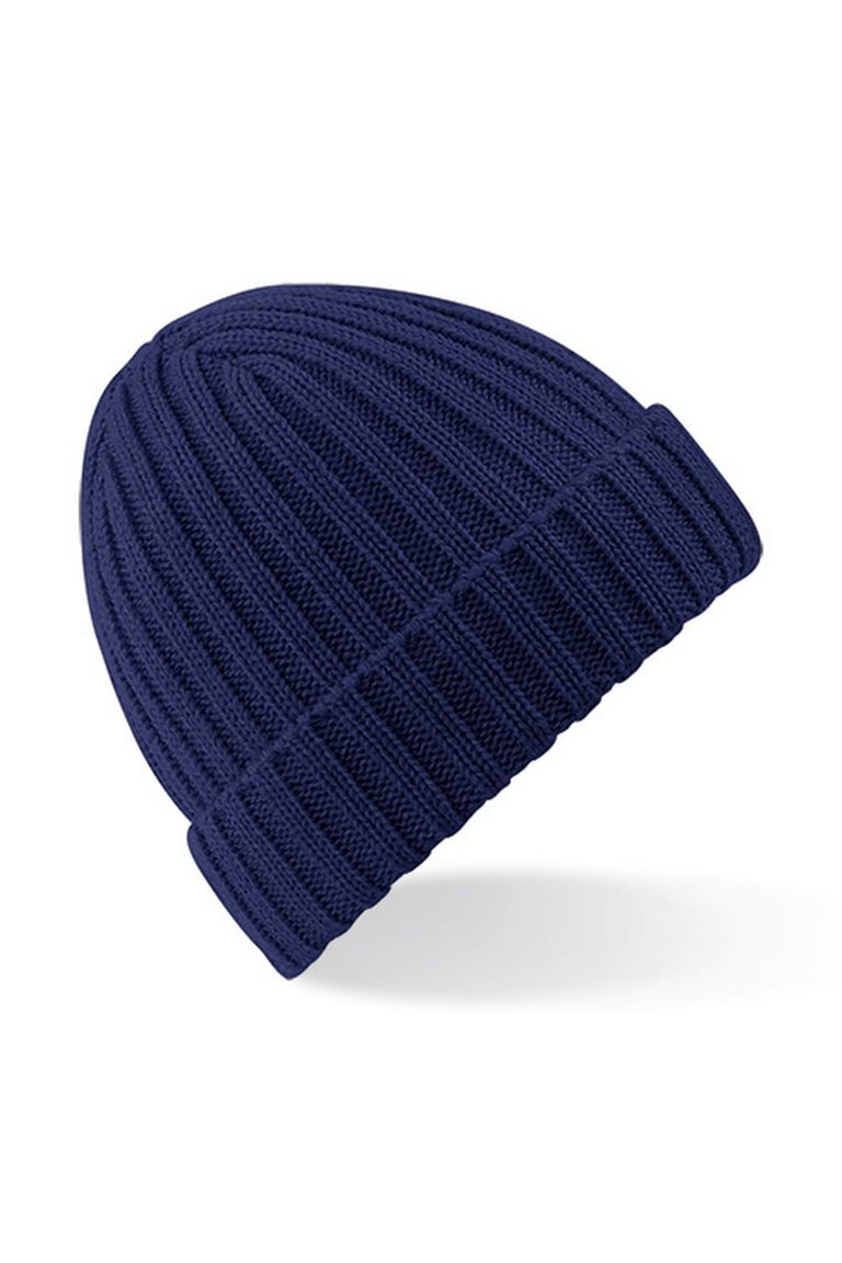 Beechfield Unisex Chunky Ribbed Winter Beanie Hat (Oxford Navy) - Oxford Navy