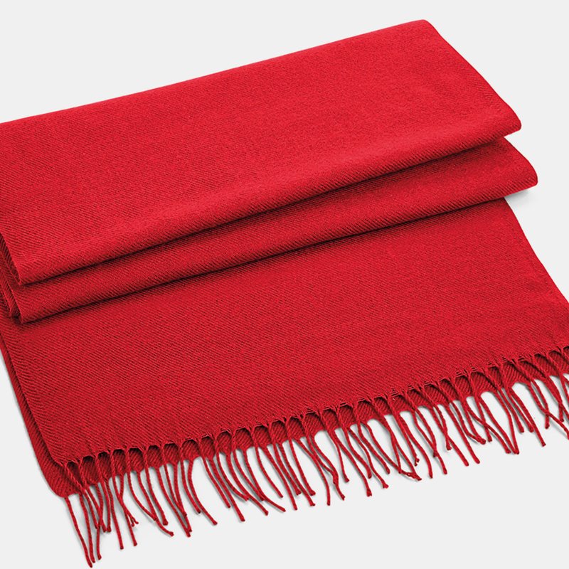Beechfield Unisex Classic Woven Oversized Scarf (classic Red)