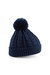 Beechfield Unisex Heavyweight Cable Knit Snowstar Winter Beanie Hat (French Navy) - French Navy