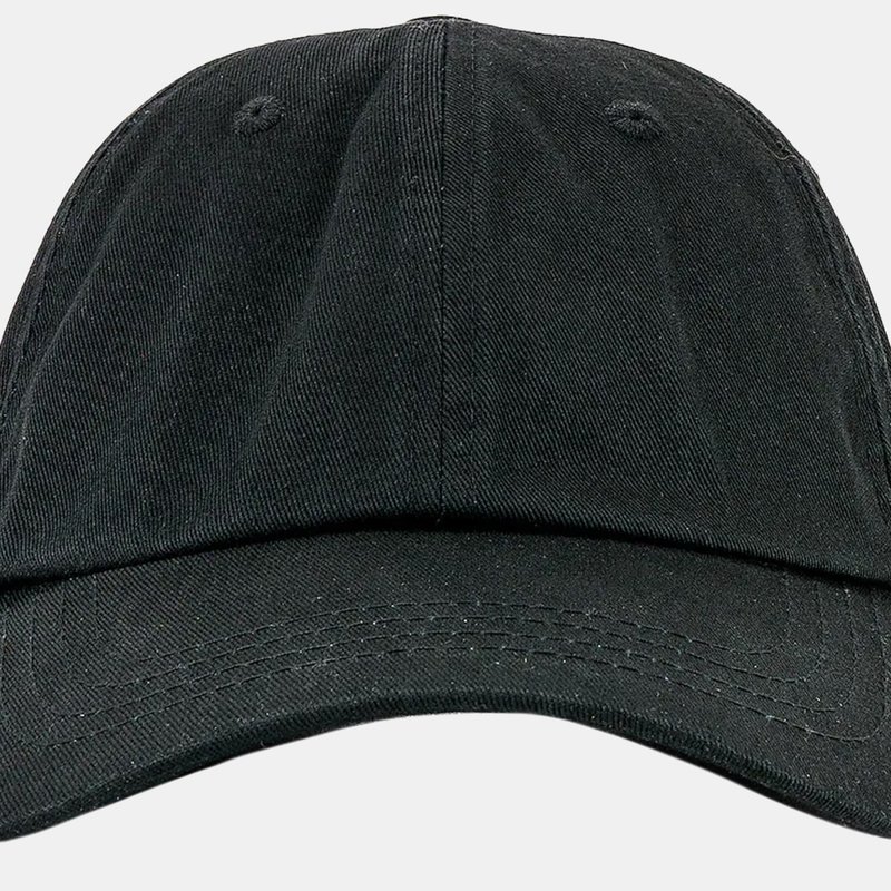 Beechfield Unisex Low Profile Heavy Brushed Cotton Baseball Cap (black)