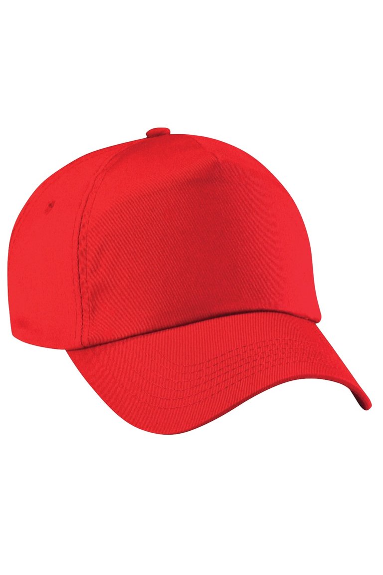 Beechfield Unisex Plain Original 5 Panel Baseball Cap (Pack of 2) (Bright Red) - Bright Red
