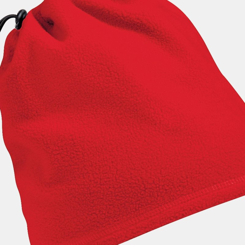 Beechfield Unisex Suprafleece™ Anti-pilling 2in1 Winter Hat And Neck Warmer/snood (classic Red)