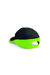 Beechfield Unisex Teamwear Competition Cap Baseball / Headwear (Pack of 2) (Black/Lime Green)