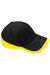 Beechfield Unisex Teamwear Competition Cap Baseball / Headwear (Pack of 2) (Black/Yellow) - Black/Yellow