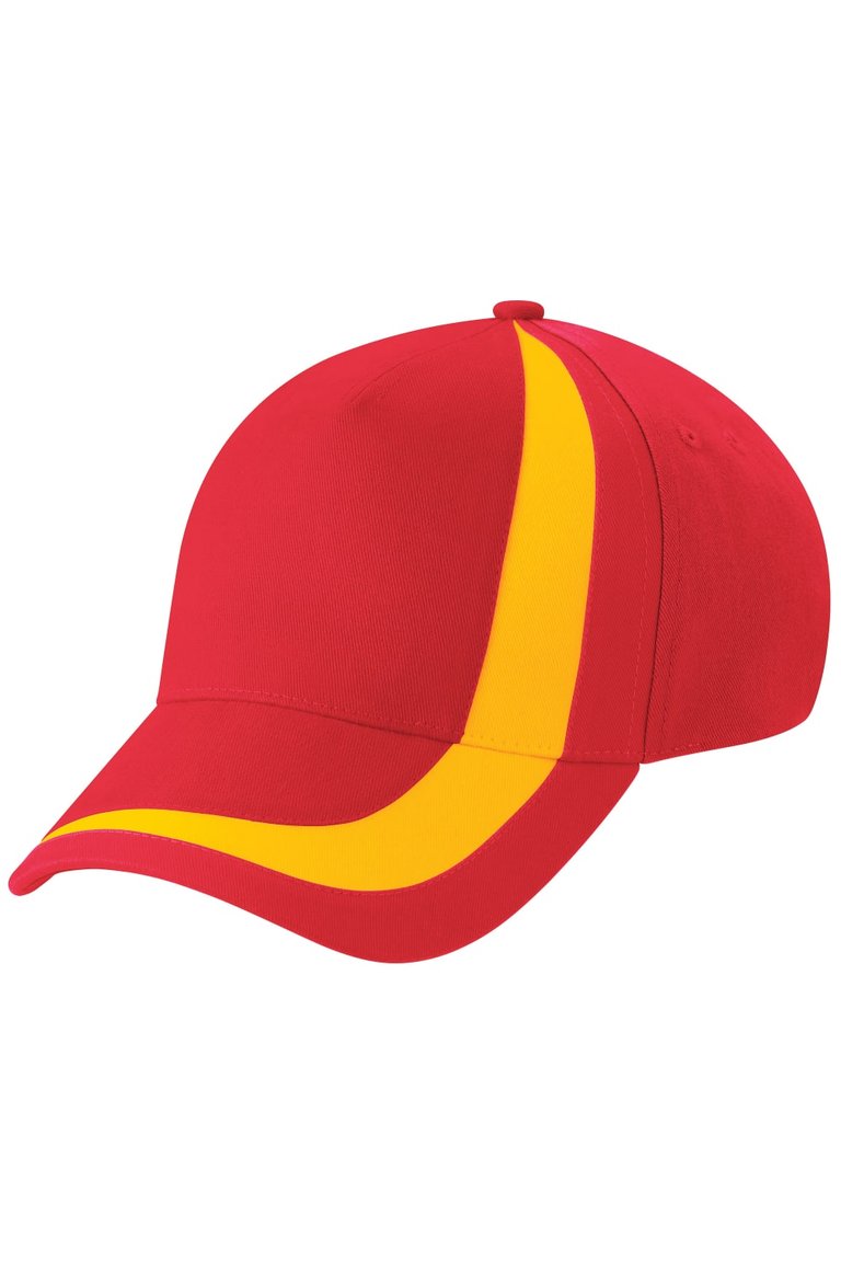 Beechfield World Flags Nations GB Baseball Cap / Headwear (Flag Red/Flag Yellow) - Flag Red/Flag Yellow