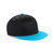 Beechfield Youth Unisex Retro Snapback Cap (Black/ Surf Blue) - Black/ Surf Blue