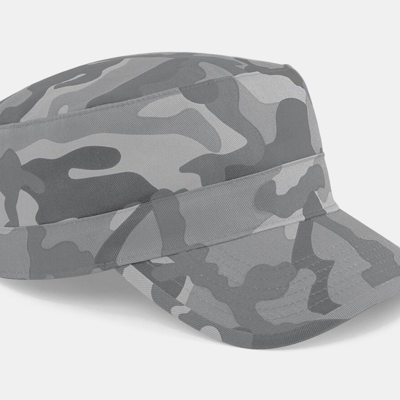 Beechfield Camouflage Army Cap/headwear In Grey