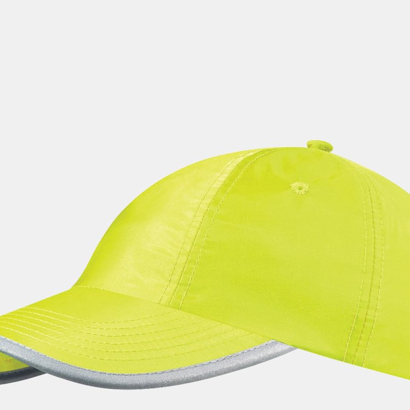 Beechfield Enhanced-viz/hi Vis Baseball Cap/headwear In Yellow