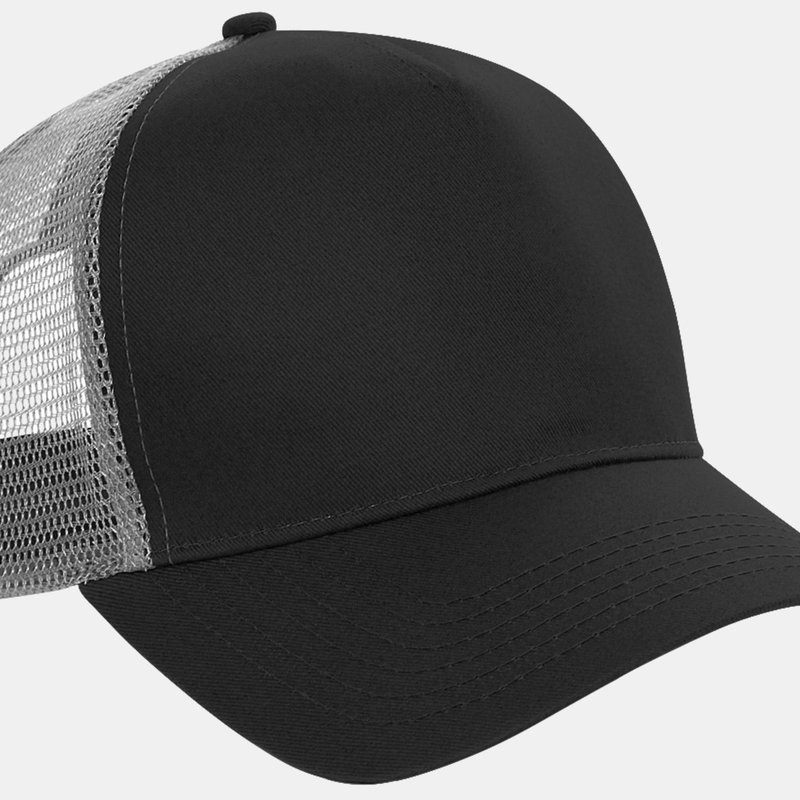 Beechfield Mens Half Mesh Trucker Cap/headwear Pack Of 2 In Black