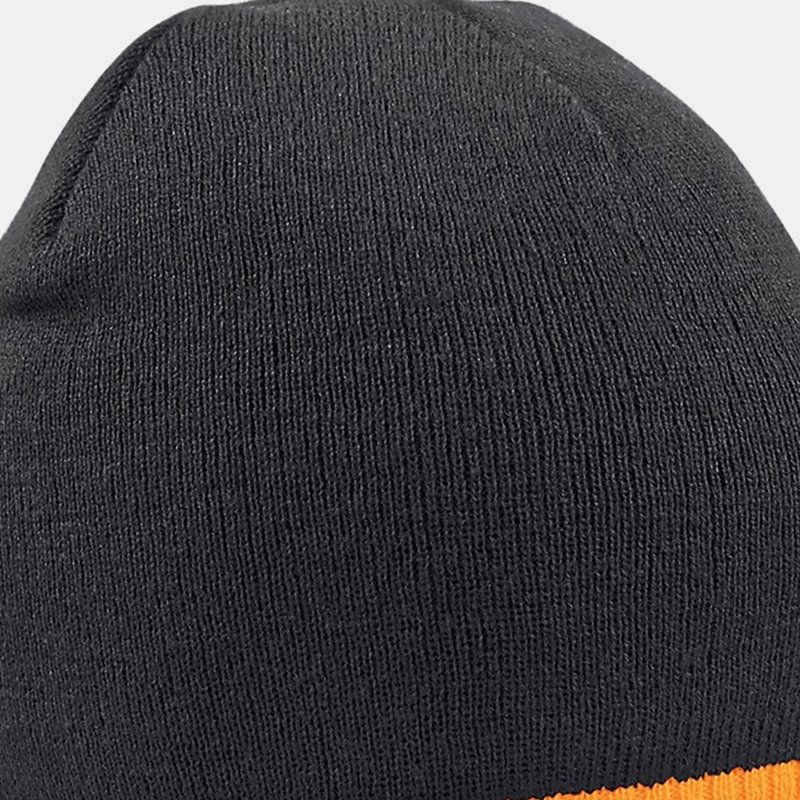 Beechfield Plain Basic Knitted Winter Beanie Hat In Black