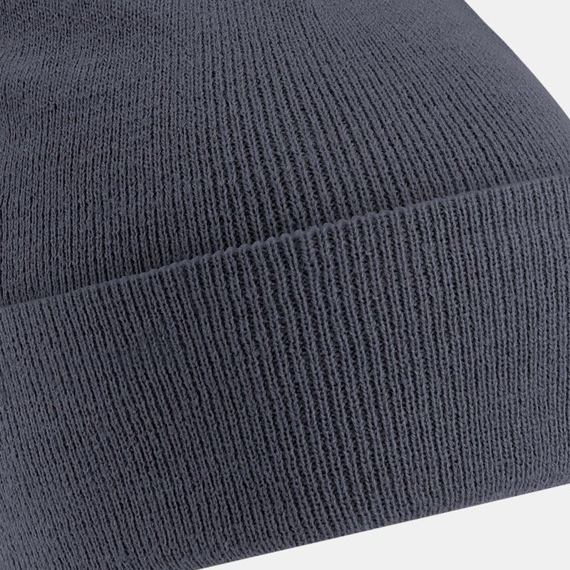 Beechfield Soft Feel Knitted Winter Hat In Grey