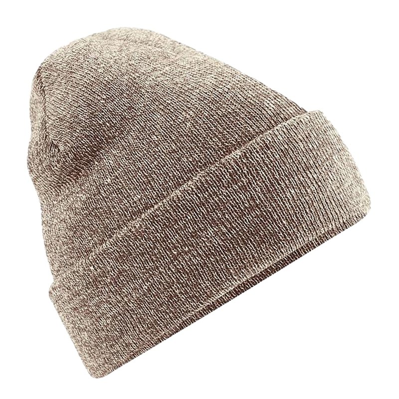 Beechfield Soft Feel Knitted Winter Hat In Brown