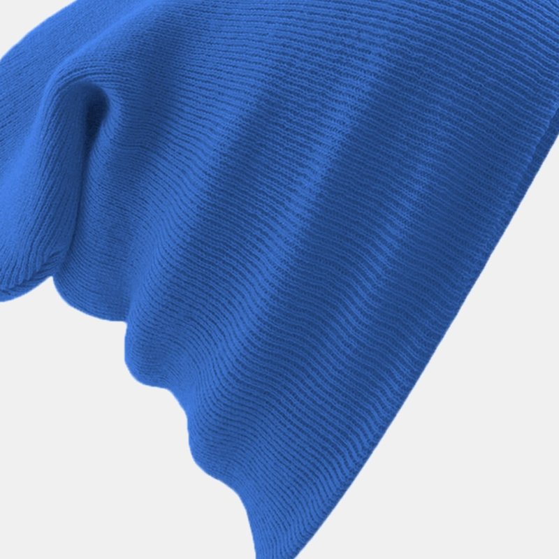 Beechfield Soft Feel Knitted Winter Hat In Blue