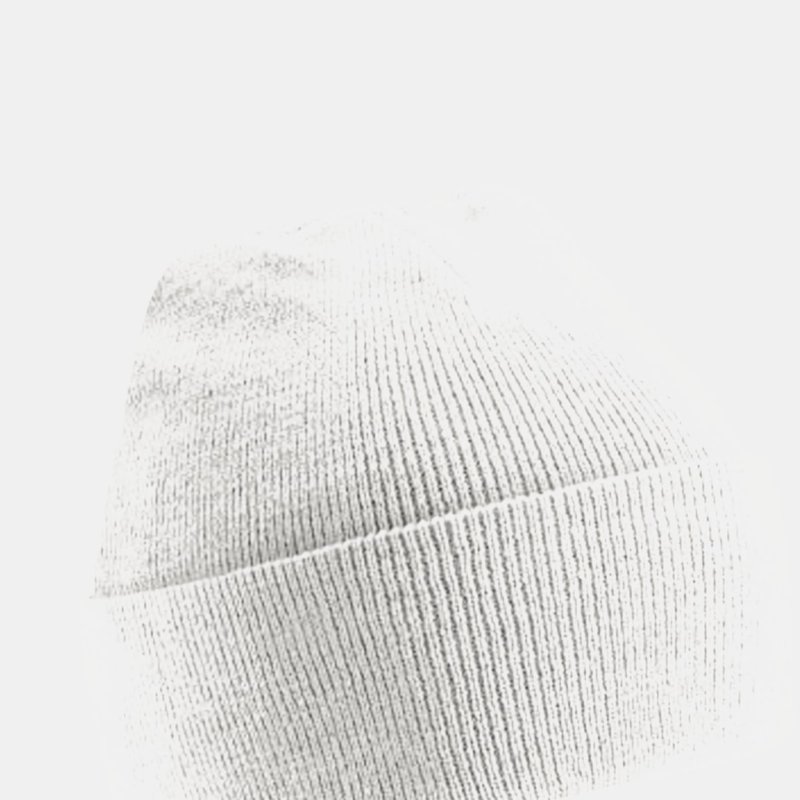 Beechfield Soft Feel Knitted Winter Hat In White