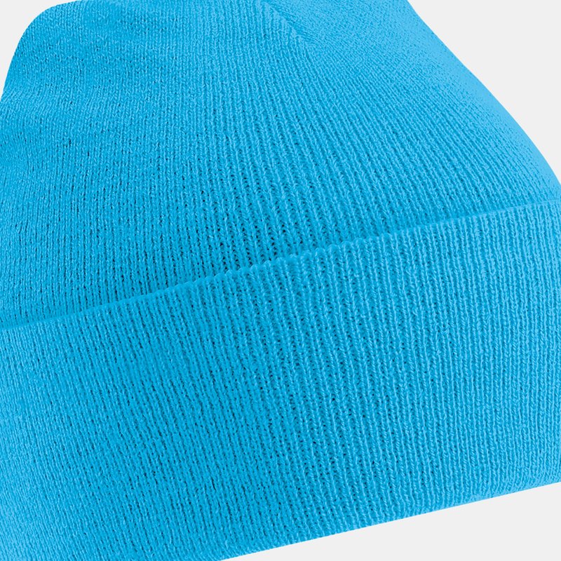 Beechfield Soft Feel Knitted Winter Hat In Blue