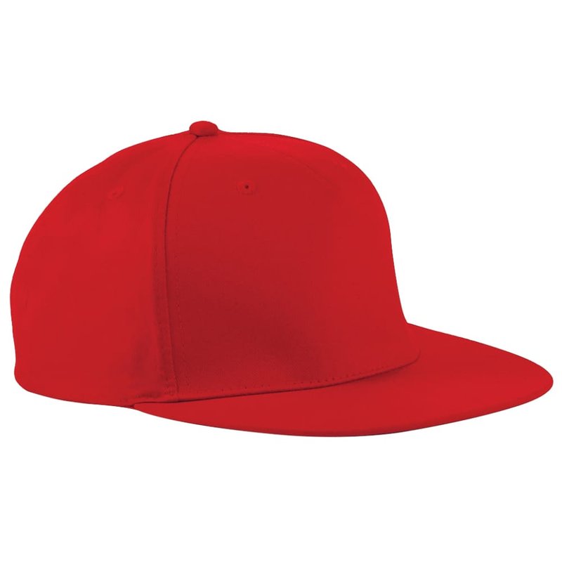 Beechfield Unisex 5 Panel Retro Rapper Cap In Red