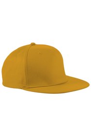Unisex 5 Panel Retro Rapper Cap - Yellow - Yellow