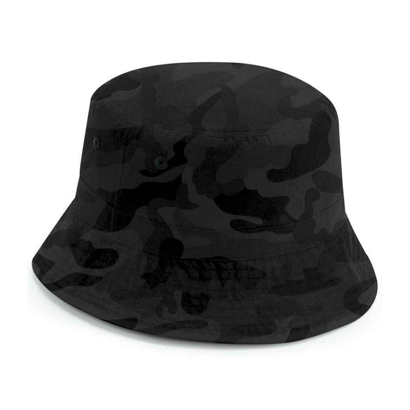 Beechfield Unisex Adult Camo Recycled Polyester Bucket Hat In Black