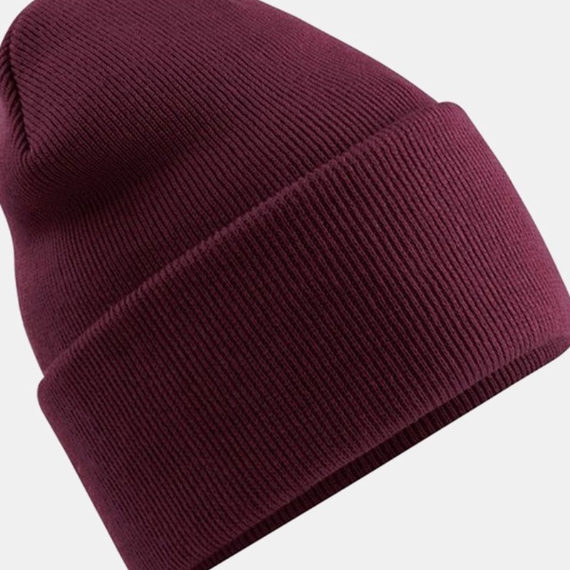 Beechfield Unisex Adult Original Turned Up Cuff Beanie In Red