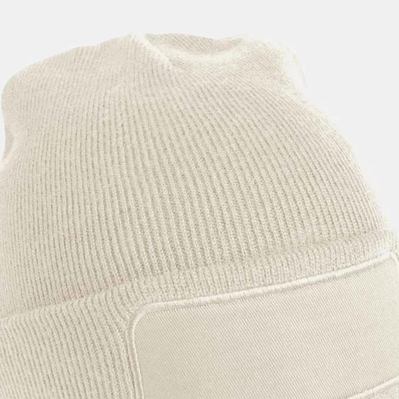 Beechfield Unisex Adult Patch Beanie In White