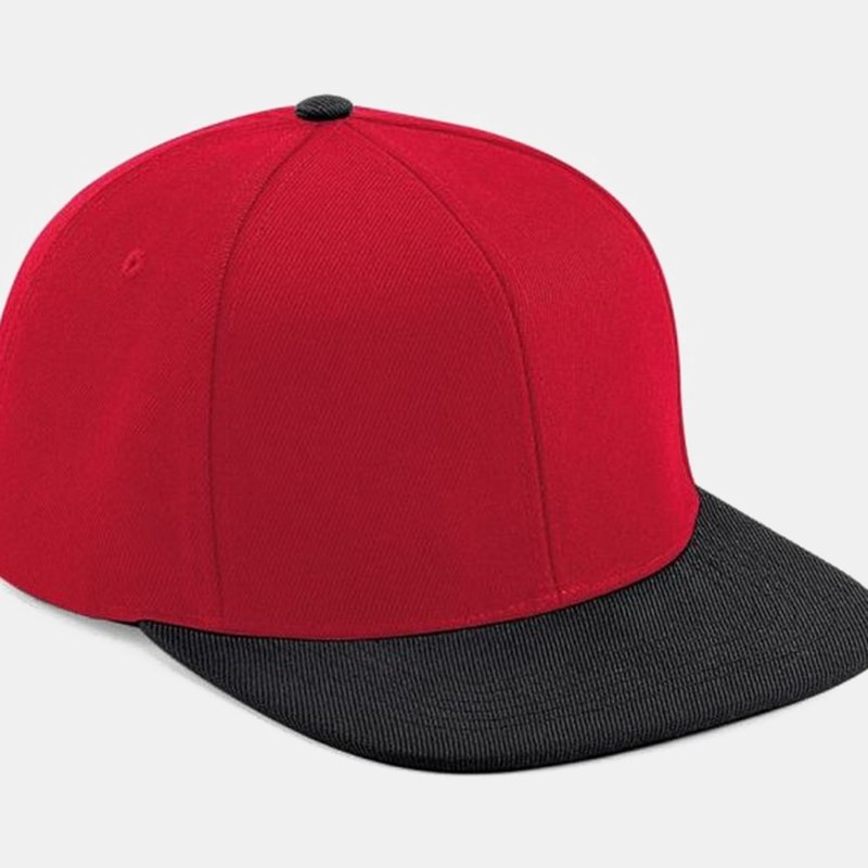 Beechfield Unisex Adult Snapback Cap In Red