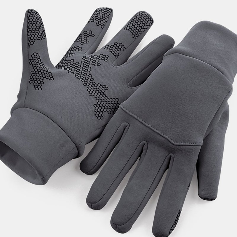 Beechfield Unisex Adult Sports Tech Softshell Gloves In Grey