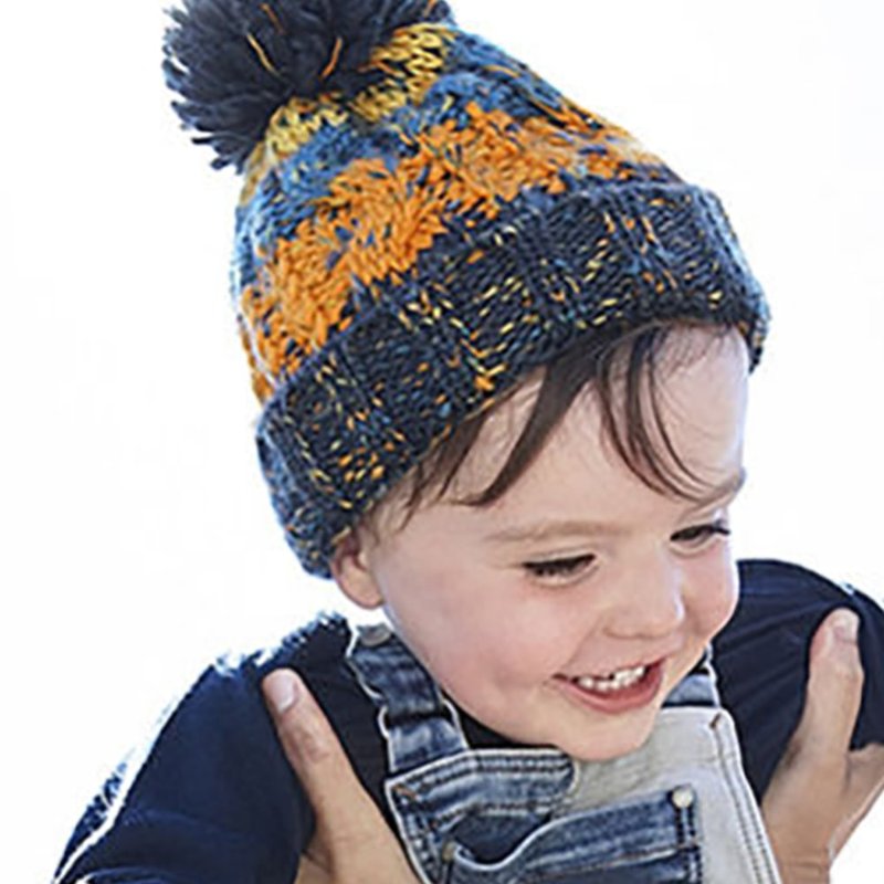 Shop Beechfield Unisex Adults Corkscrew Knitted Pom Pom Beanie Hat In Blue