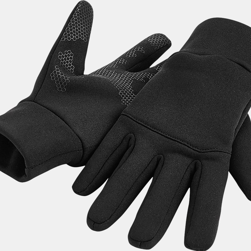 Beechfield Unisex Adults Softshell Sports Tech Gloves In Black