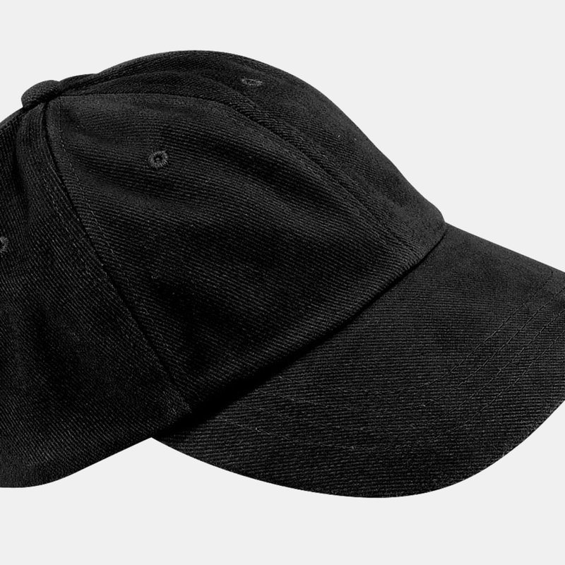 Beechfield Unisex Low Profile Heavy Brushed Cotton Baseball Cap (pack Of 2) In Black