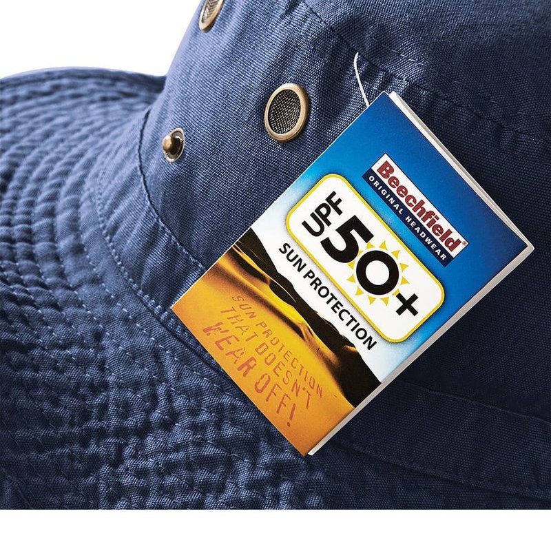 Shop Beechfield Unisex Outback Upf50 Protection Summer Hat / Headwear (navy) In Blue