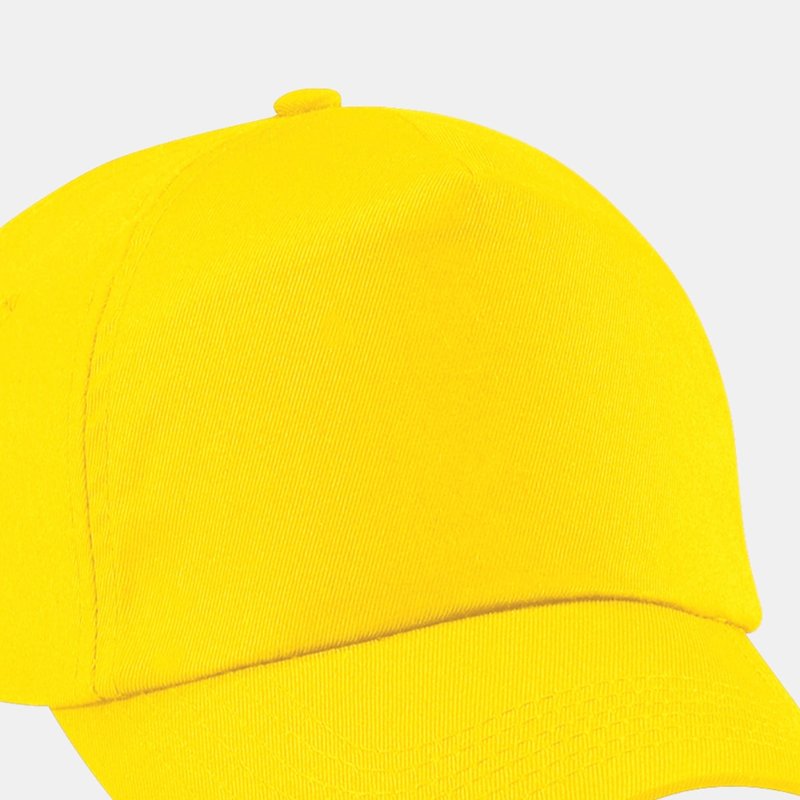 Beechfield Unisex Plain Original 5 Panel Baseball Cap In Yellow