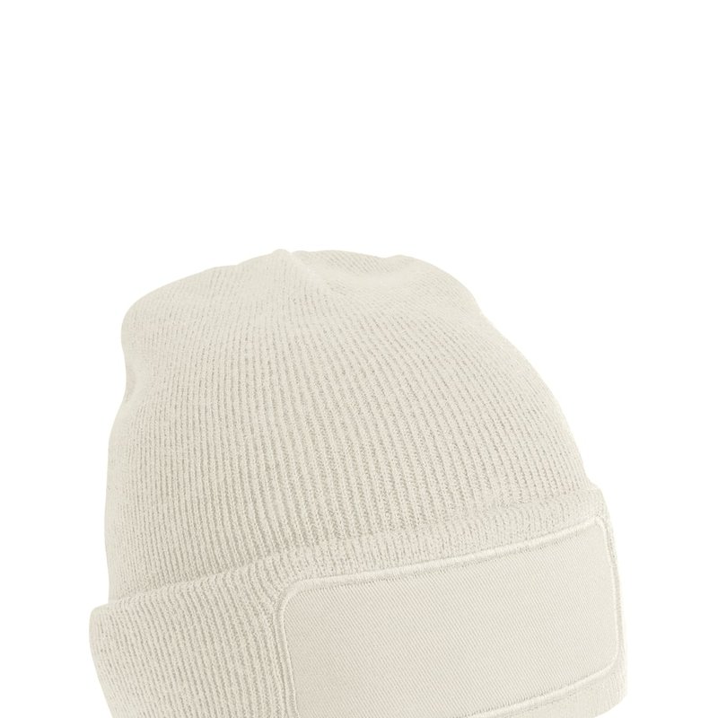 Beechfield Unisex Plain Winter Beanie Hat / Headwear Ideal For Printing In White