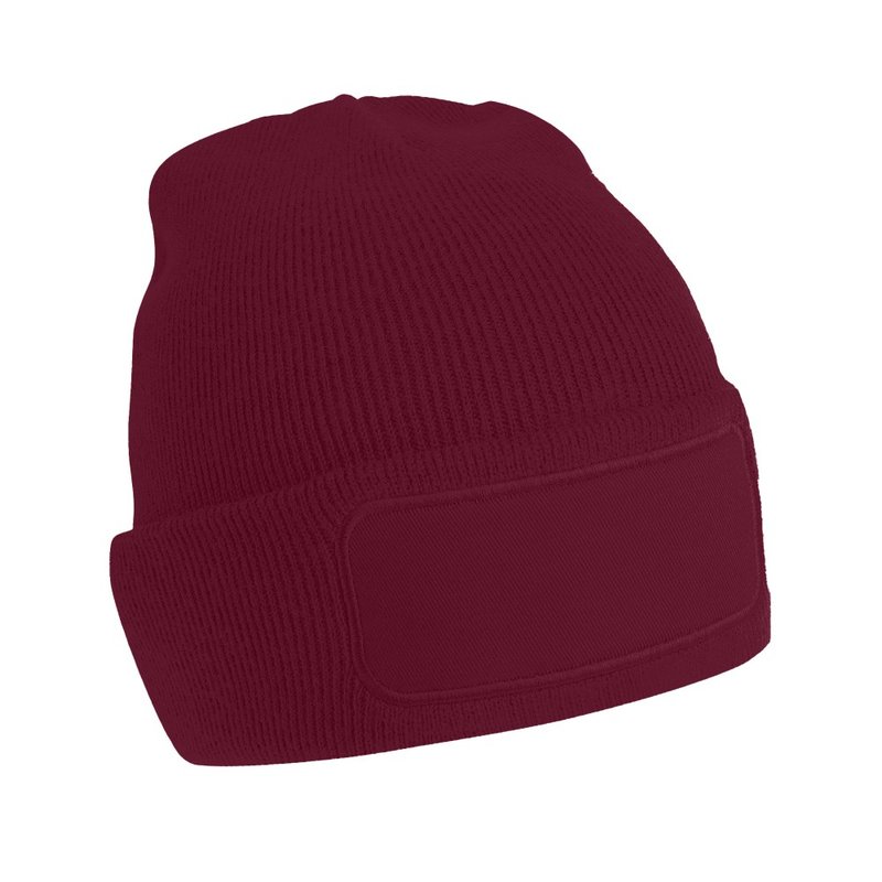 Beechfield Unisex Plain Winter Beanie Hat / Headwear Ideal For Printing In Purple