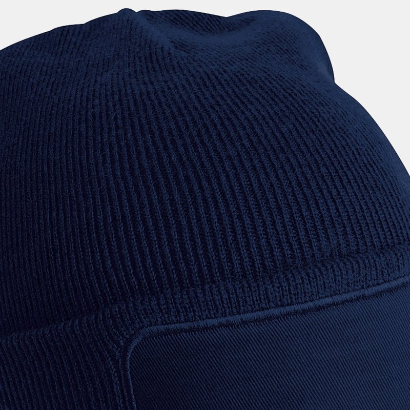 Beechfield Unisex Plain Winter Beanie Hat/headwear (ideal For Printing) In Blue