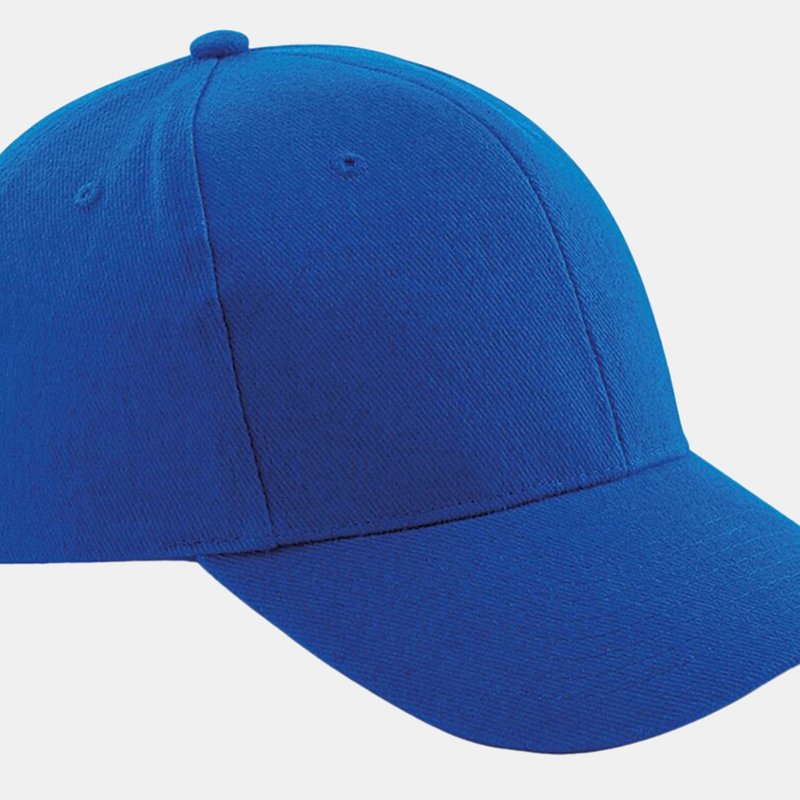 Beechfield Unisex Pro-style Heavy Brushed Cotton Baseball Cap/headwear In Blue