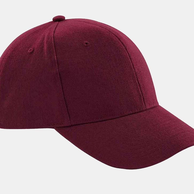 Beechfield Unisex Pro-style Heavy Brushed Cotton Baseball Cap / Headwear In Purple