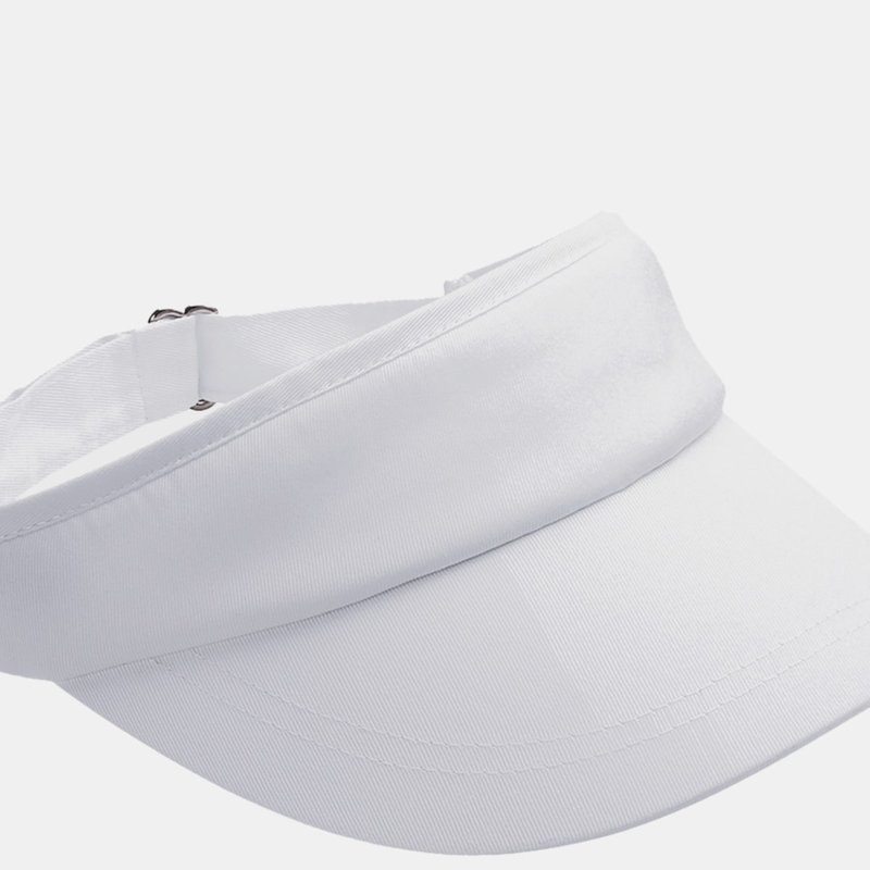 Beechfield Unisex Sports Visor / Headwear In White