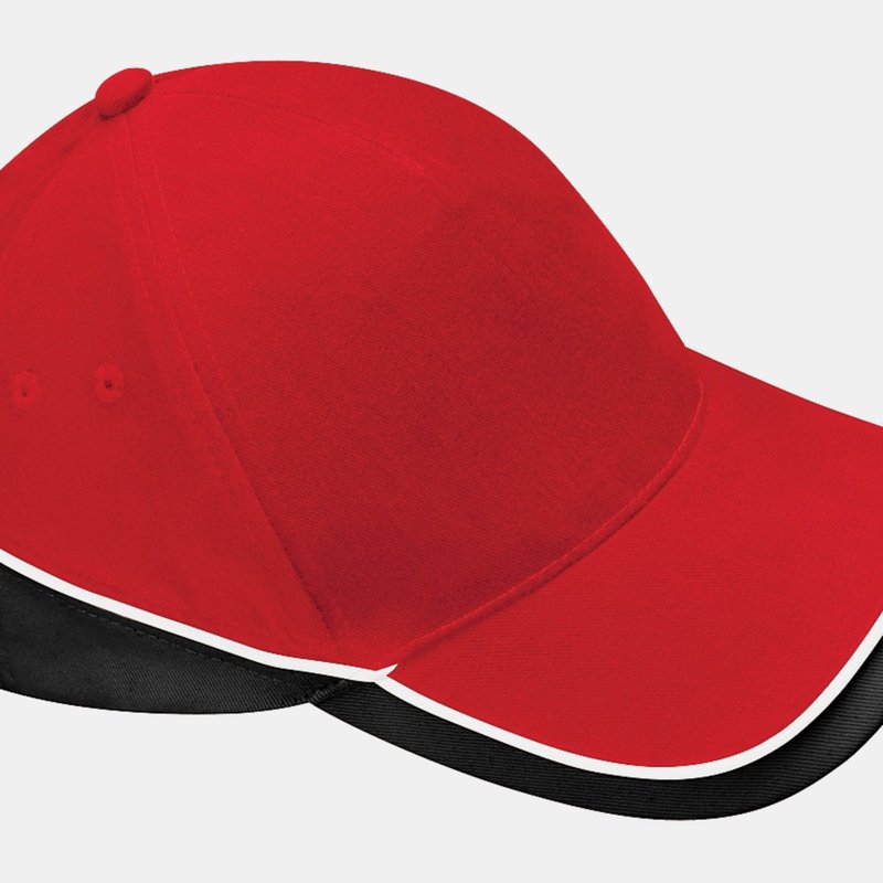 Beechfield Unisex Teamwear Competition Cap Baseball / Headwear In Red