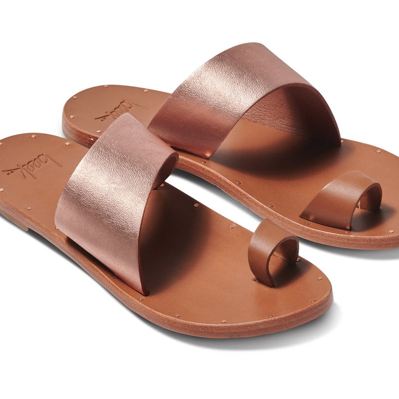 Shop Beek Finch Leather Toe Ring Sandal In Brown