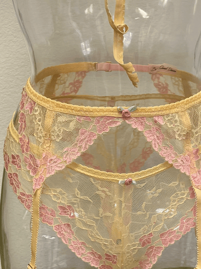 Behind Closed Drawers Floral Lace Garter Sherbert product