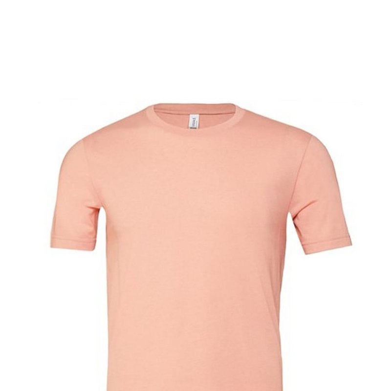 Bella+canvas Bella + Canvas Bella + Canvas Adults Unisex Heather Cvc Short Sleeve T-shirt (coral Sunset Heather) In Pink