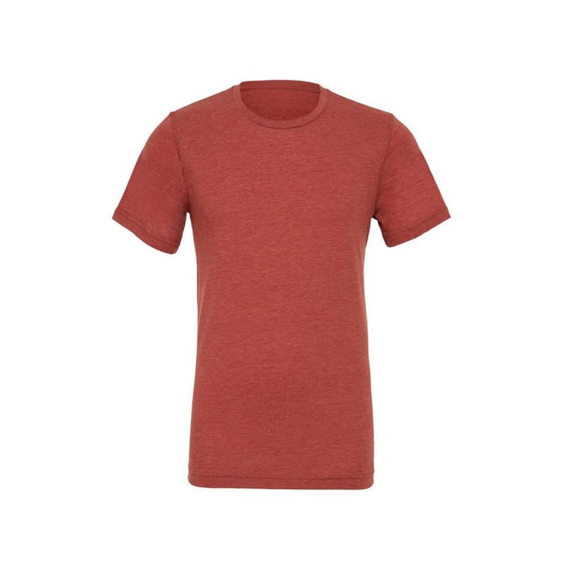 Bella+canvas Bella + Canvas Canvas Triblend Crew Neck T-shirt / Mens Short Sleeve T-shirt (clay Triblend) In Red